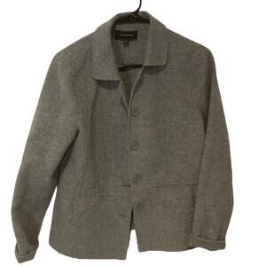 Talbots grey wool coat size 8